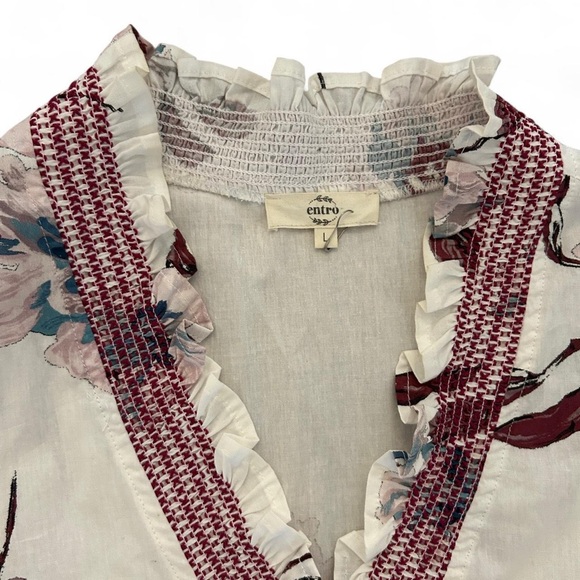 Entro Floral Ruffle Trim Blouse - Picture 2 of 5
